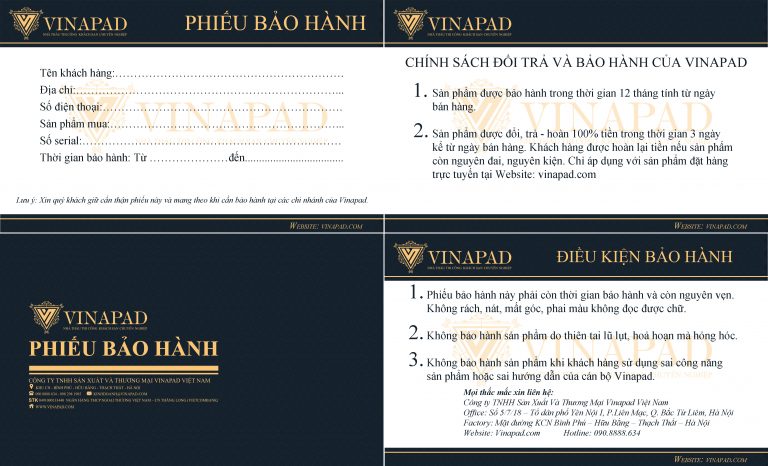Những điều cần lưu ý khi in phiếu bảo hành
