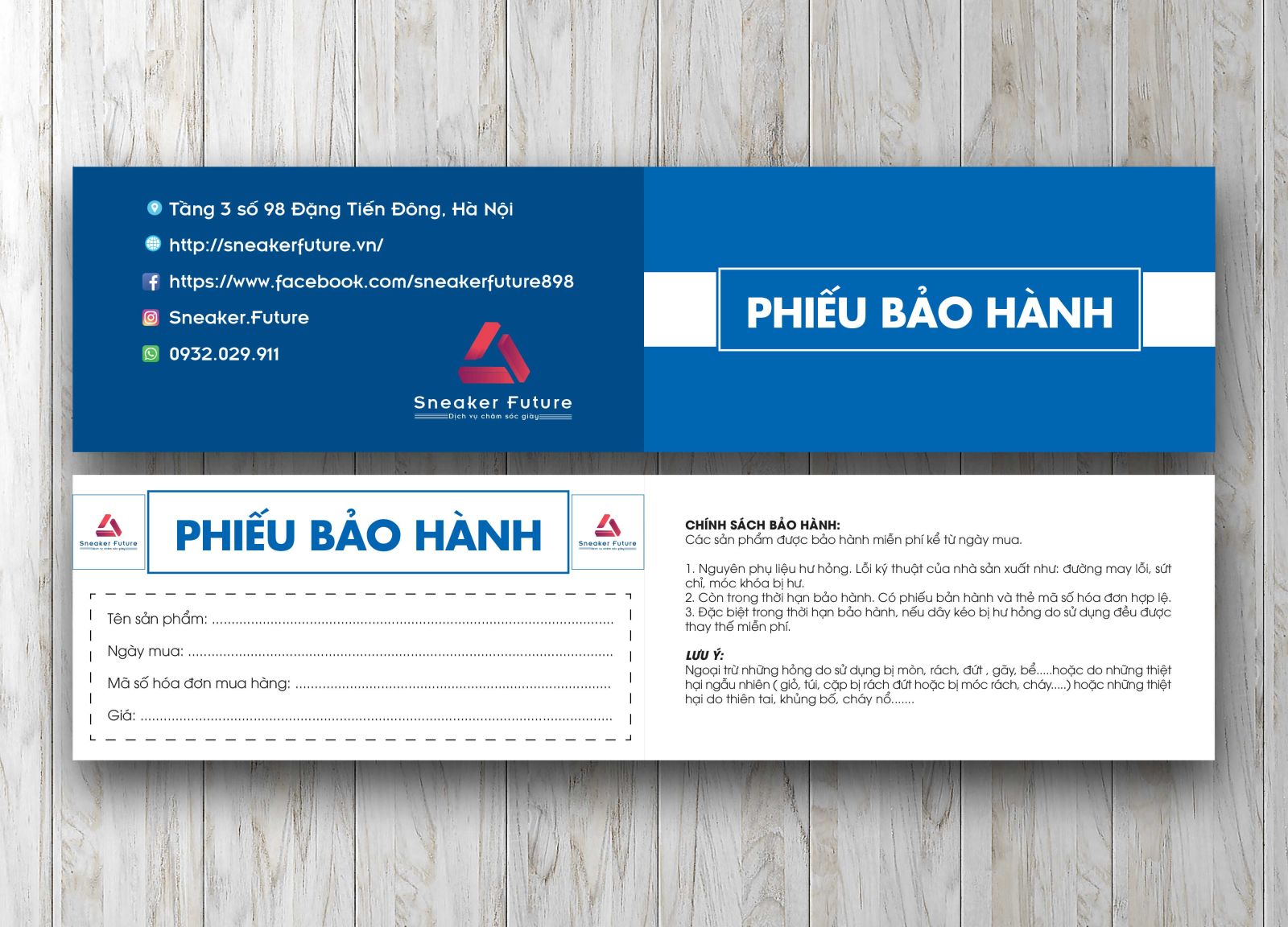 Thông tin cần có trong phiếu bảo hành